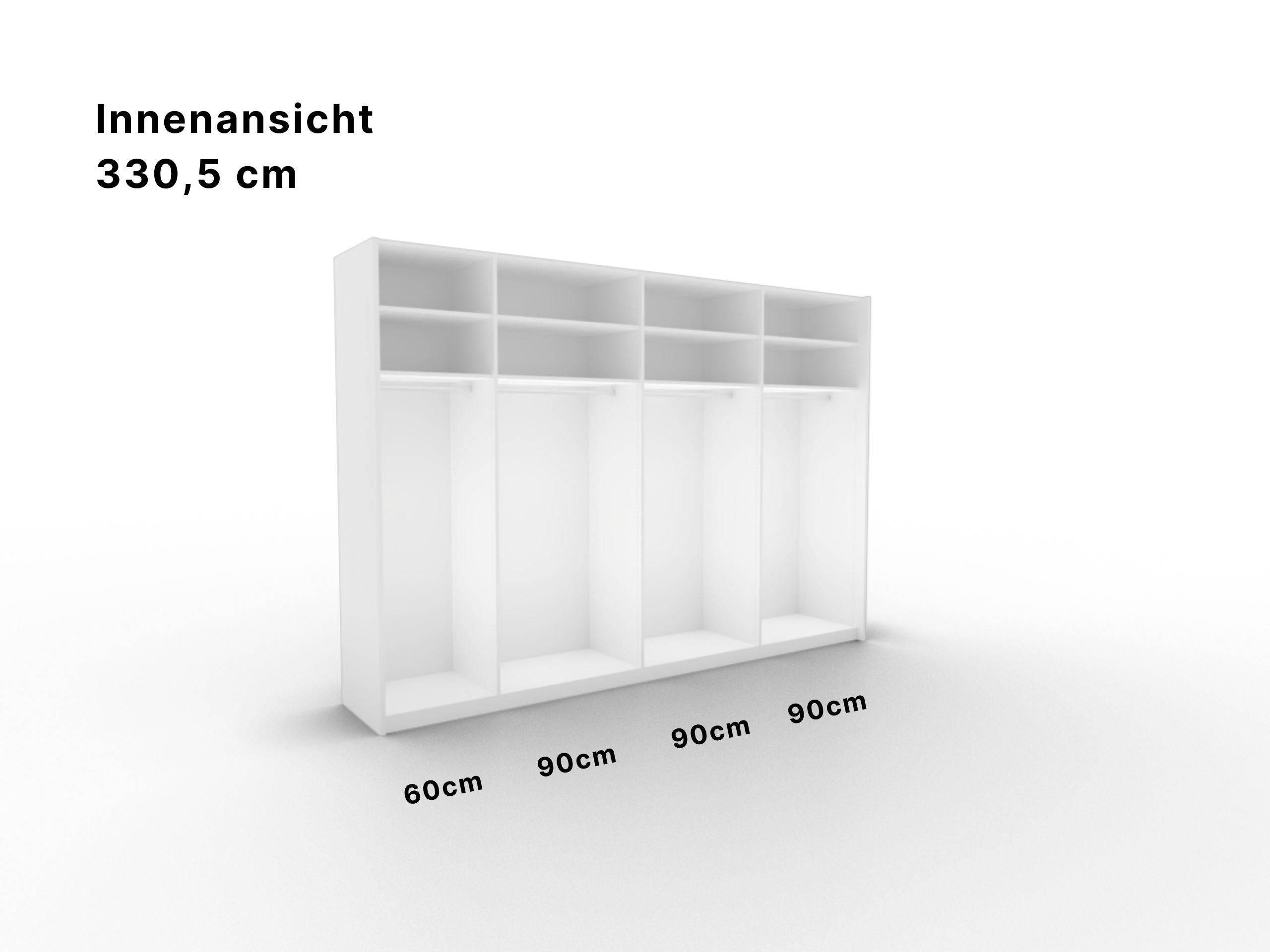 Disselkamp CDSL Innenansicht Schwebetuerenschrank 60_90_90_90