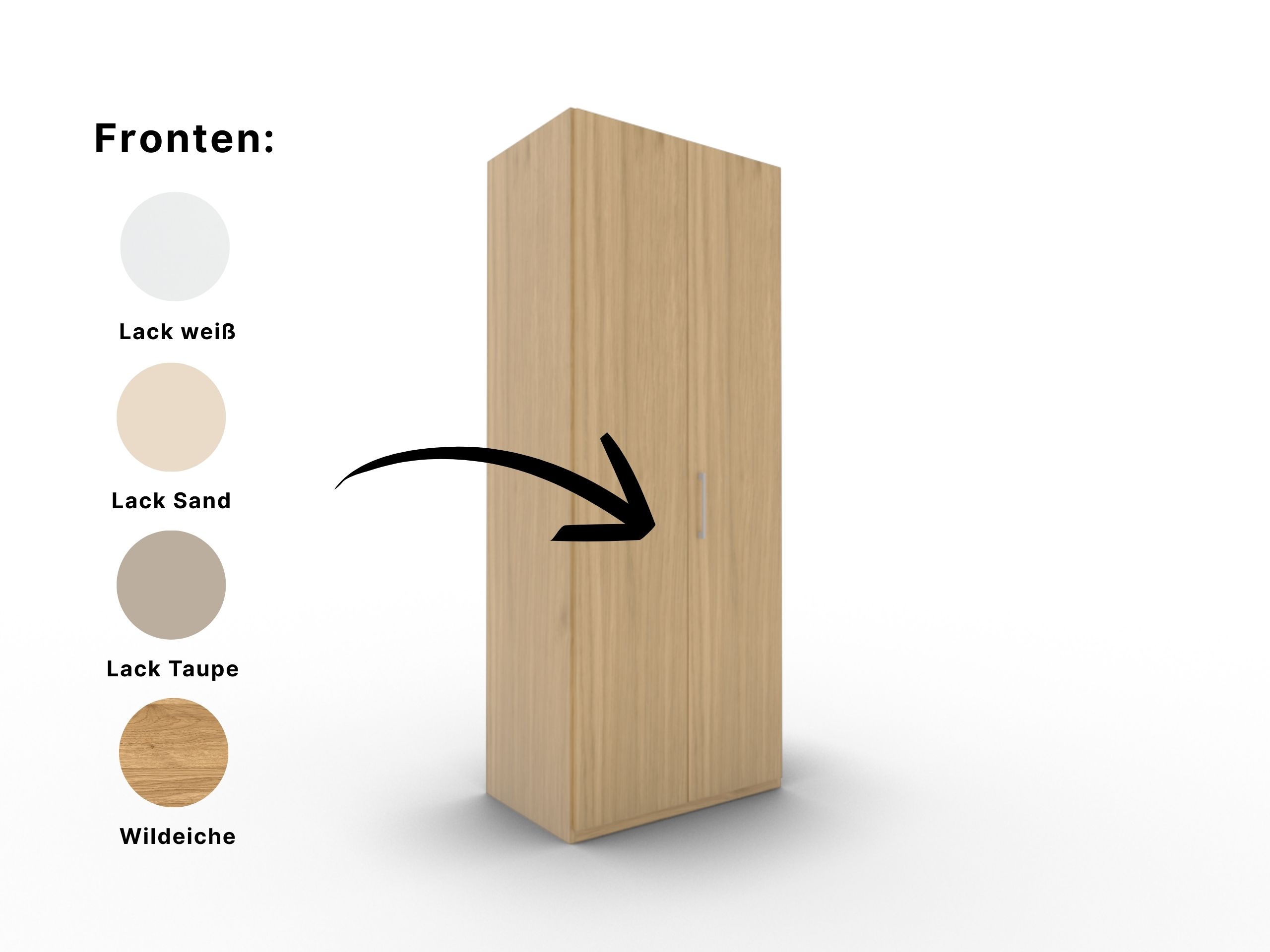 Disselkamp Comfort V Kleiderschrank Schrankfront 2 PG2_Wildeiche Akzente_2T