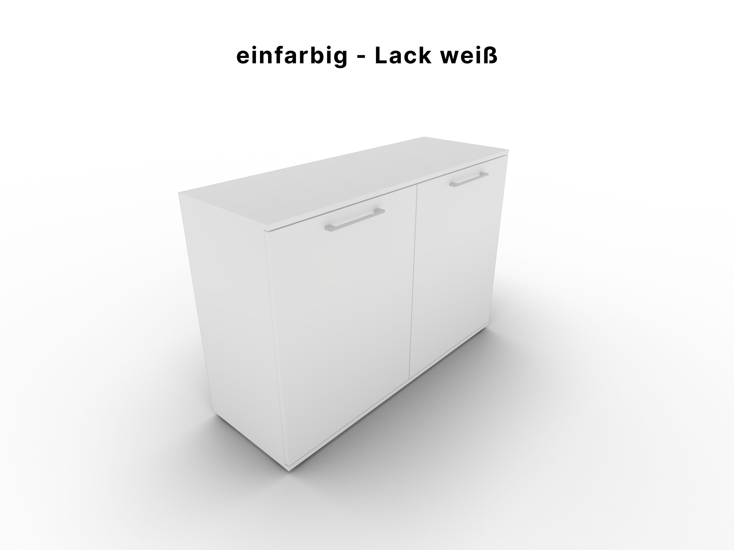 Disselkamp Kommode 2T einfarbig Lack weiss (2)