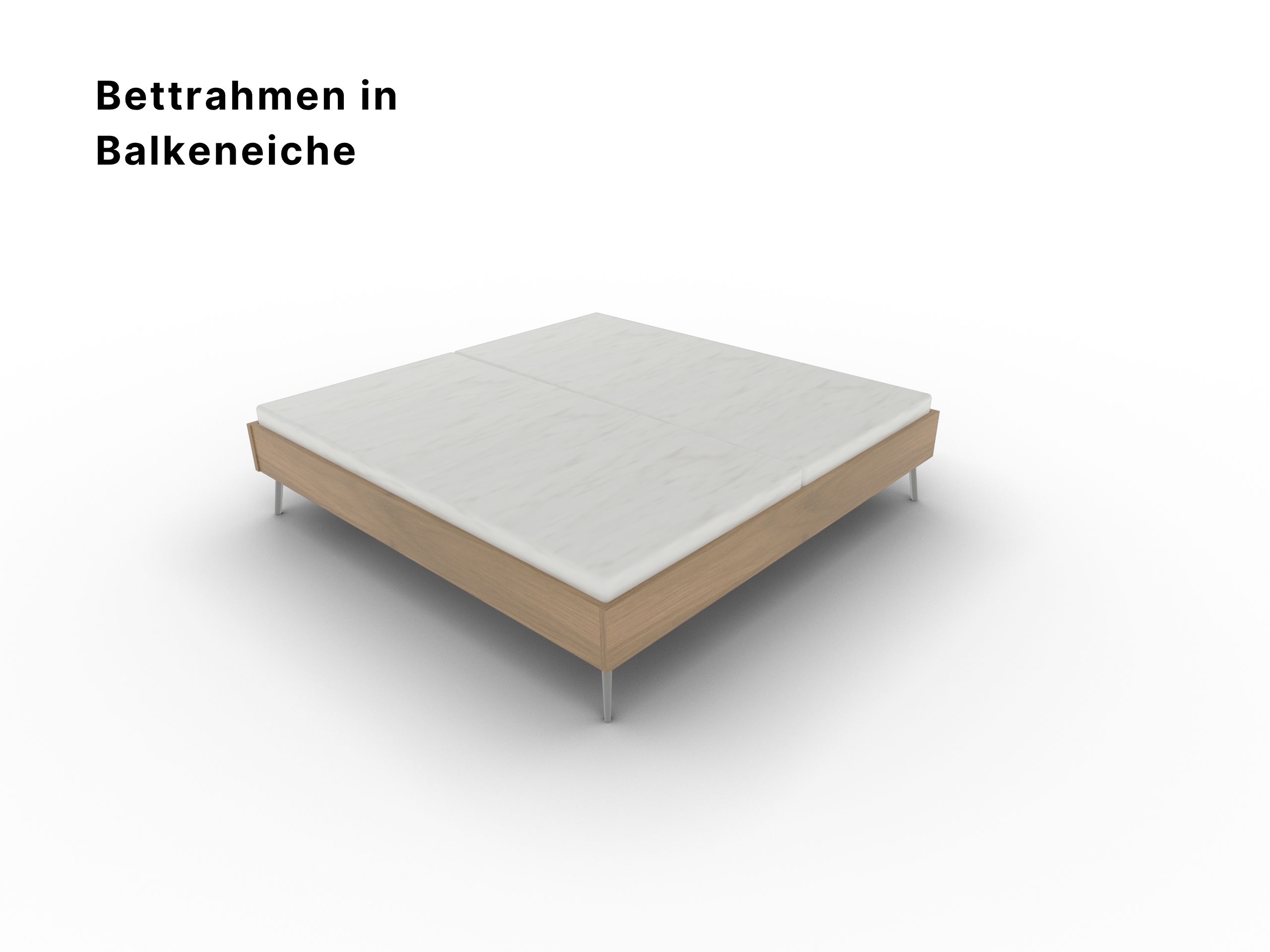 Disselkamp Bettensystem Futonbett Balkeneiche Metalfuss Nickel