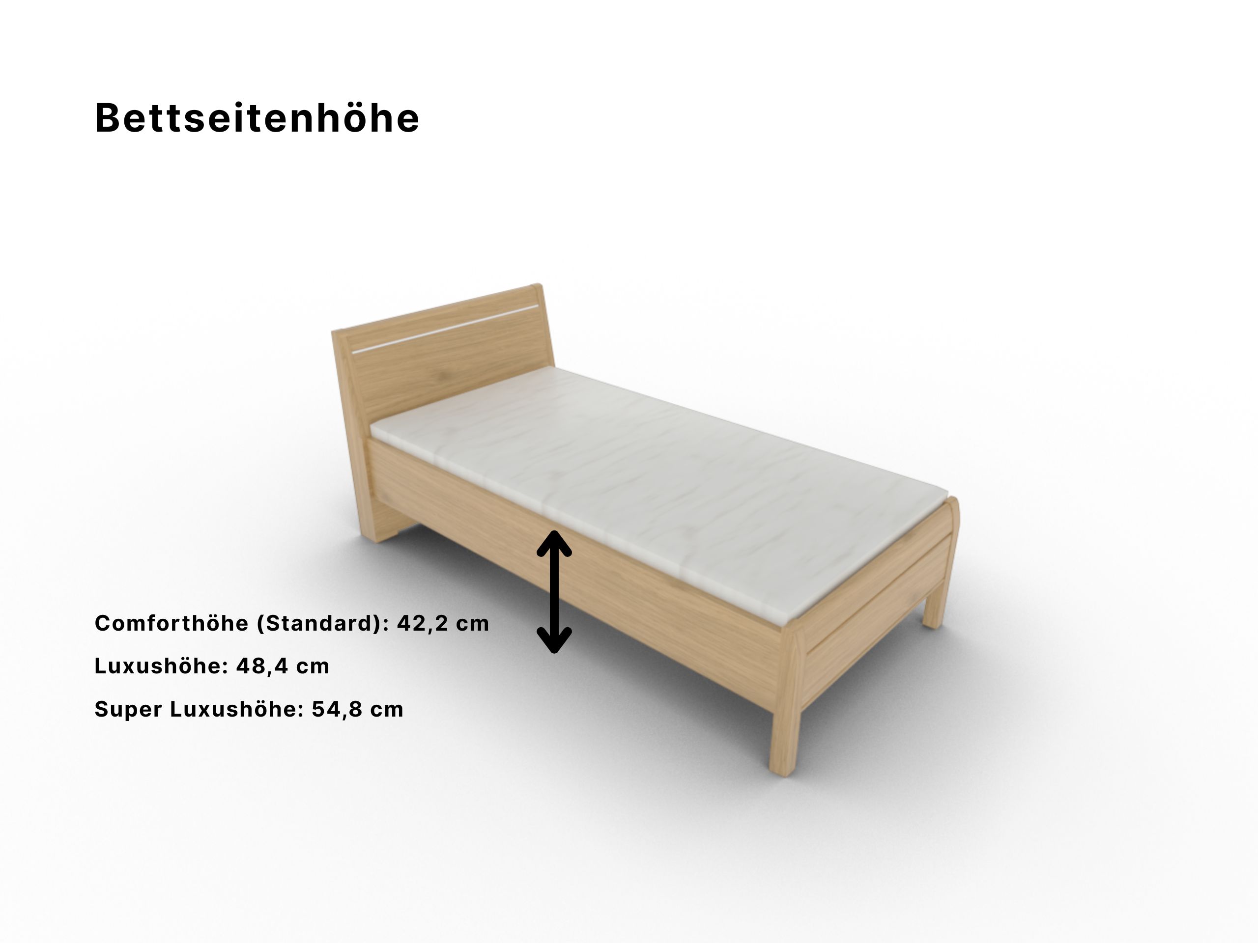 Disselkamp Comfort V Einzelbett KT Rahmen_Wildeiche_Bettseitenhoehe
