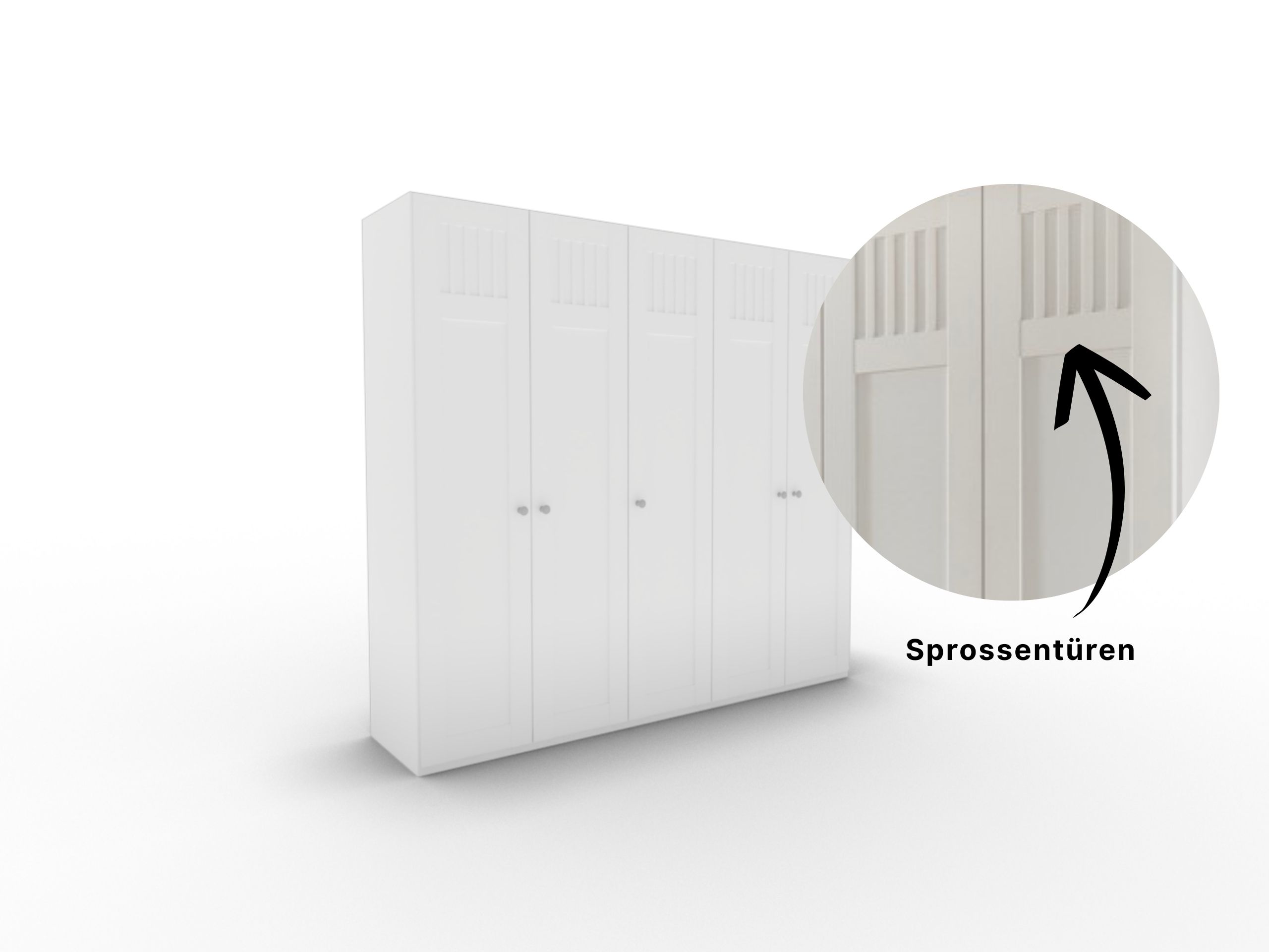 Disselkamp Castellino Kleiderschrank Sprossentueren 5T (2)