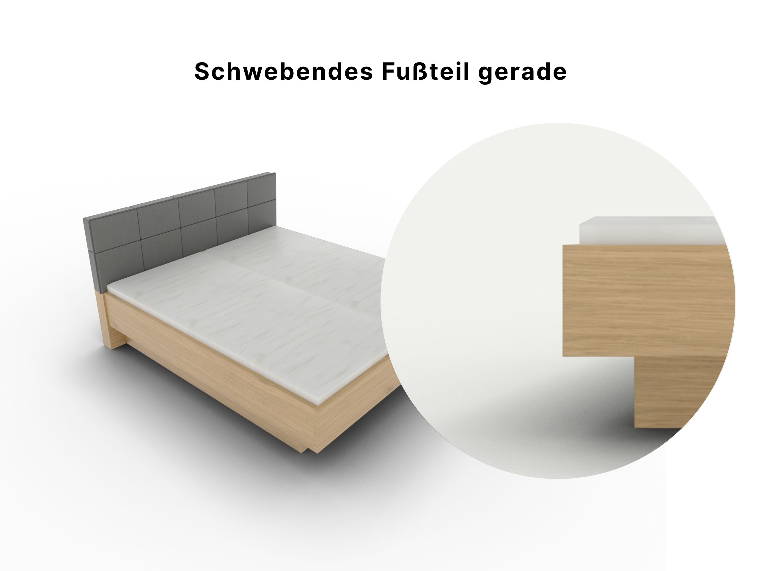 Produktbild Disselkamp Doppelbett Futeil_Schwebendes Fußteil gerade