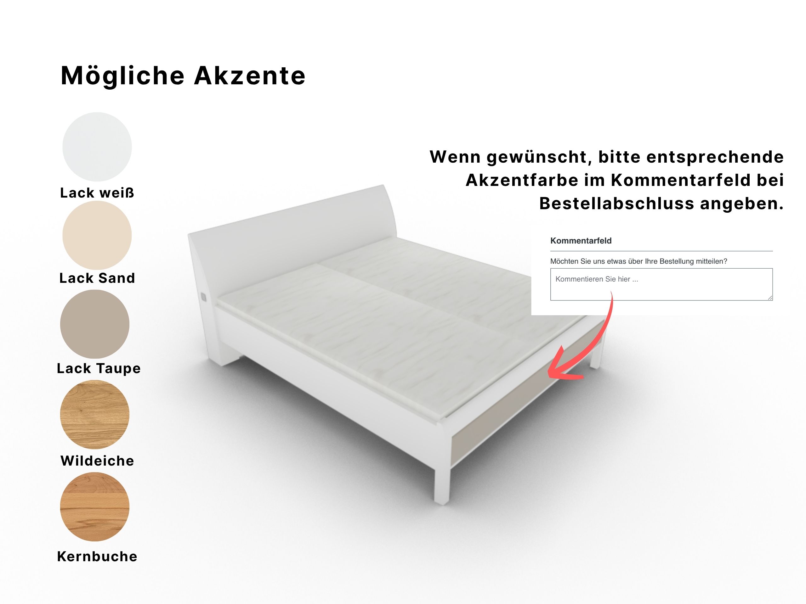 Disselkamp Doppelbett KT Bogen_Lack Weiss_Bettseitenhoehe (2)