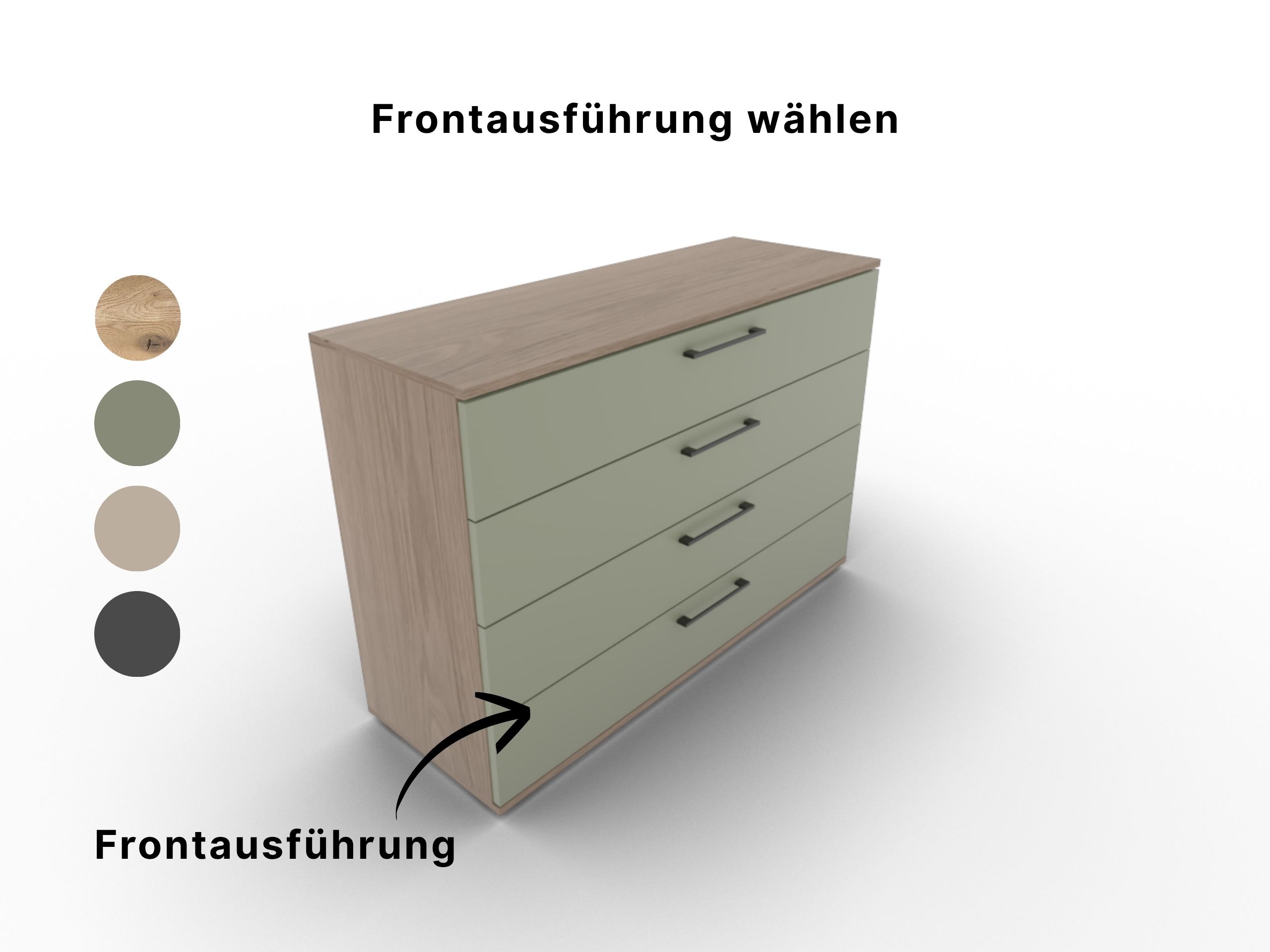 Disselkamp Callao Kombikommode 4 SK 120er_Frontausfuhrung wahlen