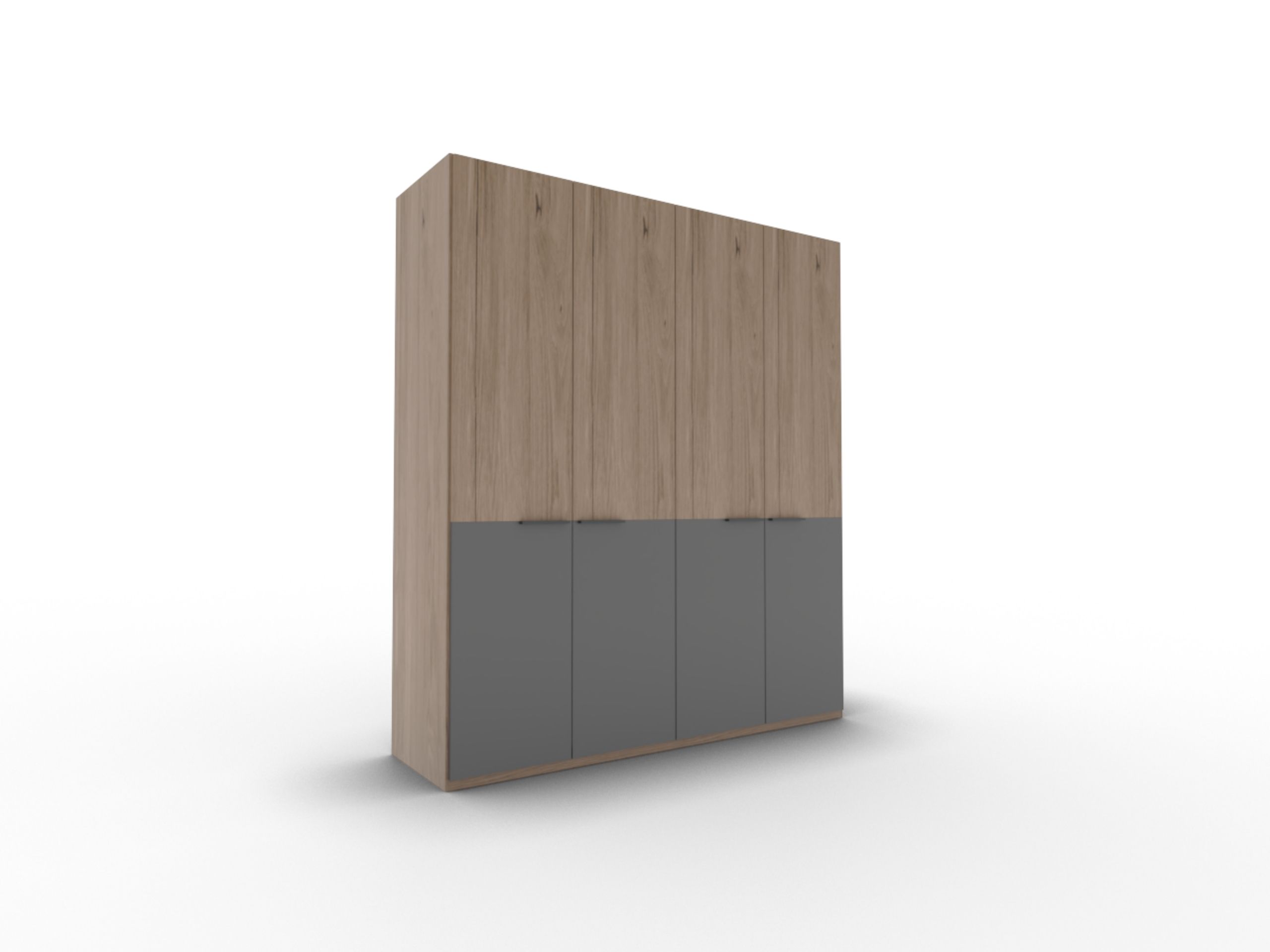 Disselkamp Cuneo Kleiderschrank 4-tuerig_Lack Basalt