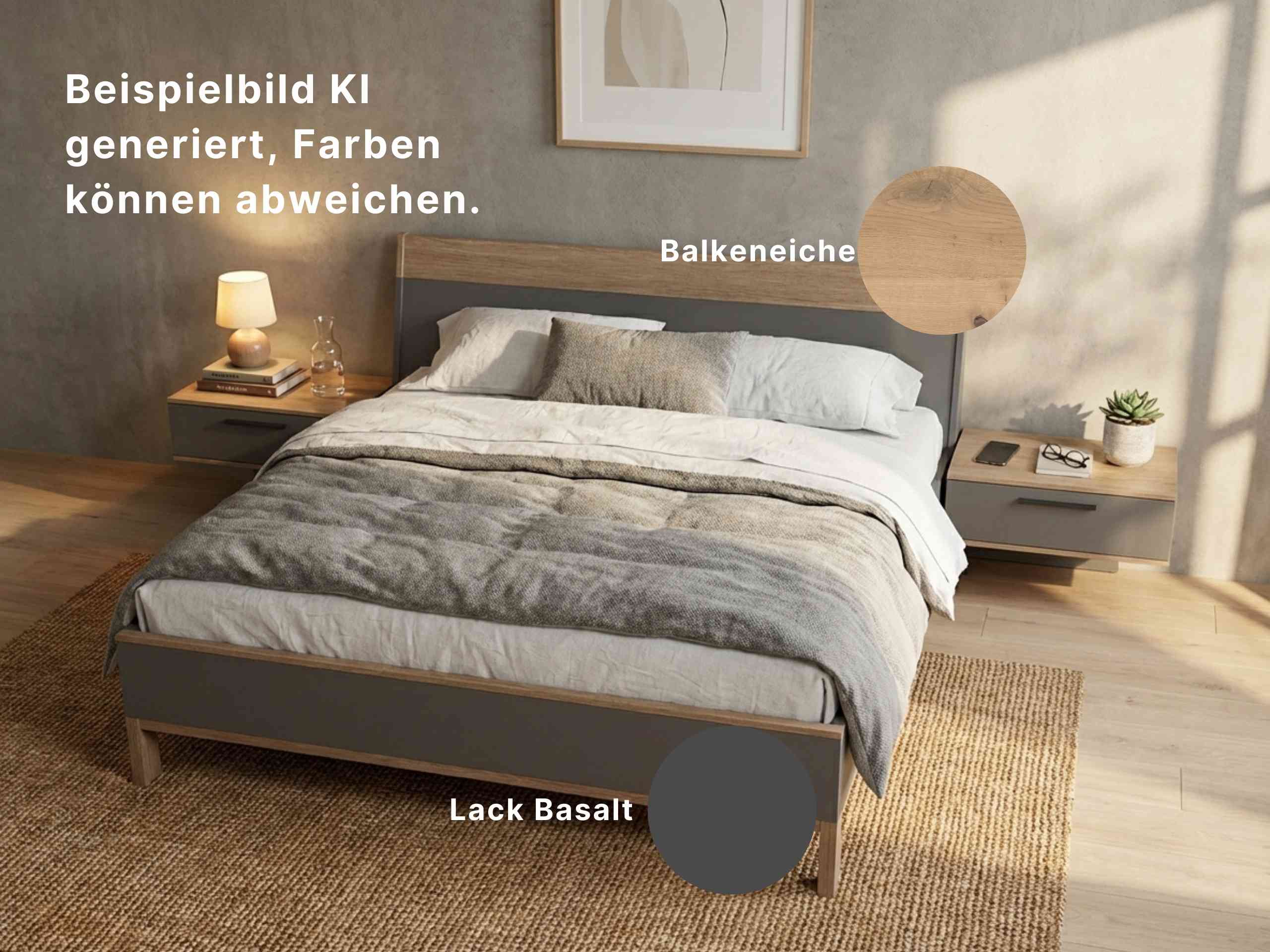 Beispielbild Bett und Haengekonsolen Cuneo_KI generiert