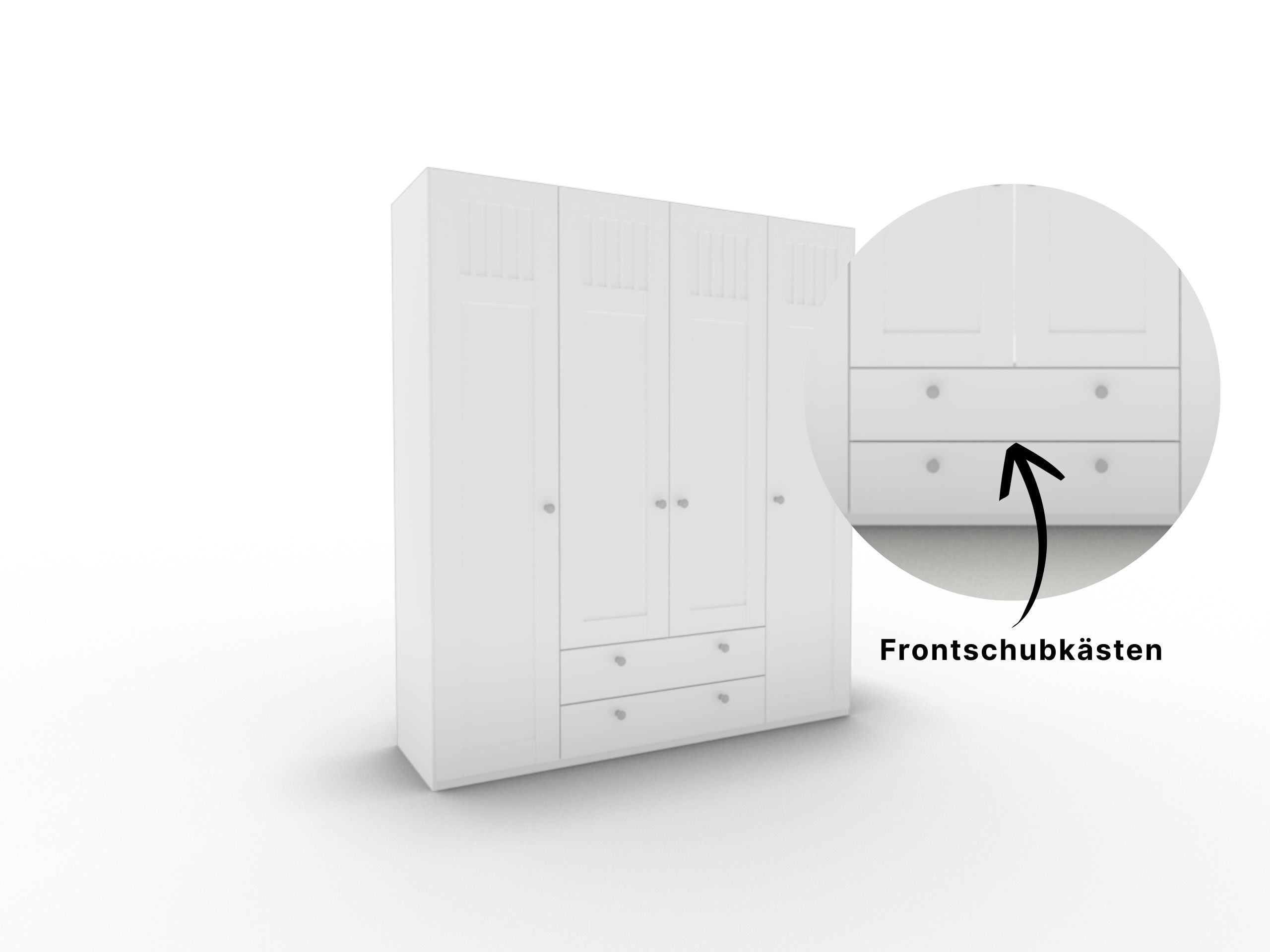 Disselkamp Castellino Kleiderschrank Frontschubkaesten Sprossentueren