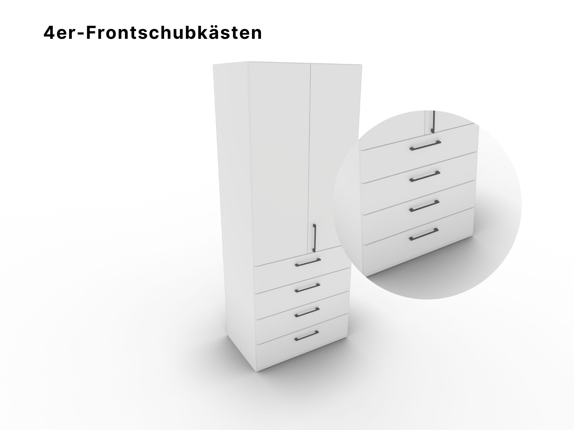 Disselkamp 4er Frontschubkasten Produktbild Lack weiss