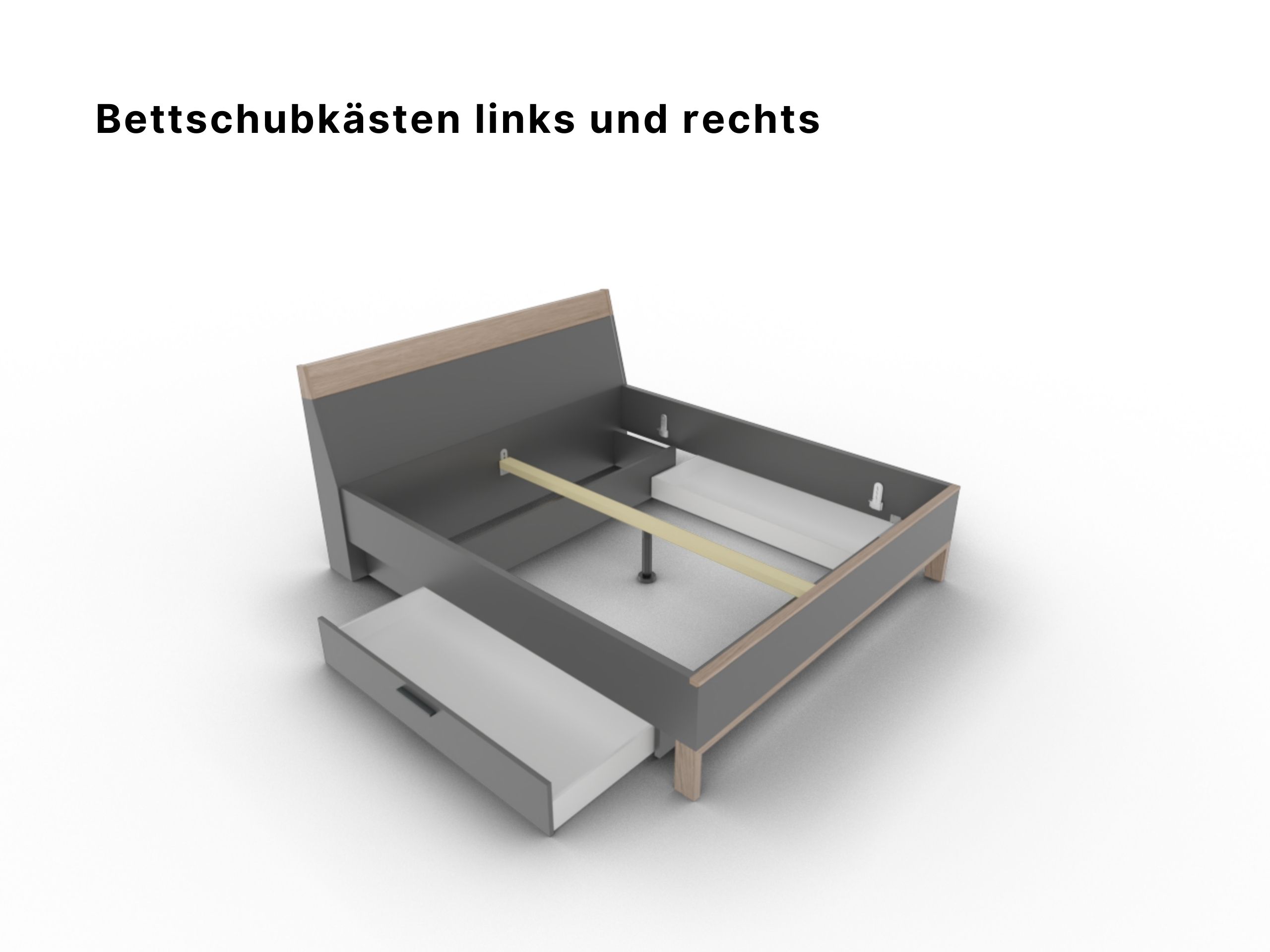 Disselkamp Bett Cuneo Holzkopfteil_Bettschubkaesten links und rechts
