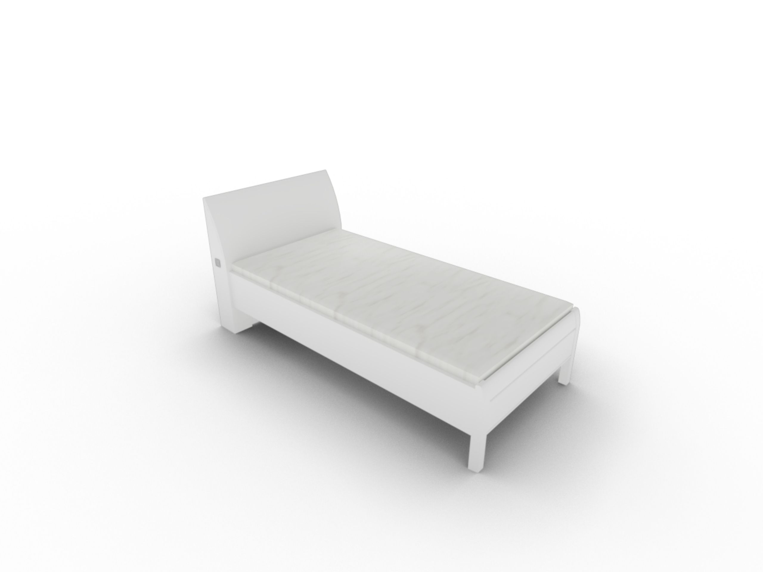 Disselkamp Comfort V Einzelbett KT Bogen_Lack weiss