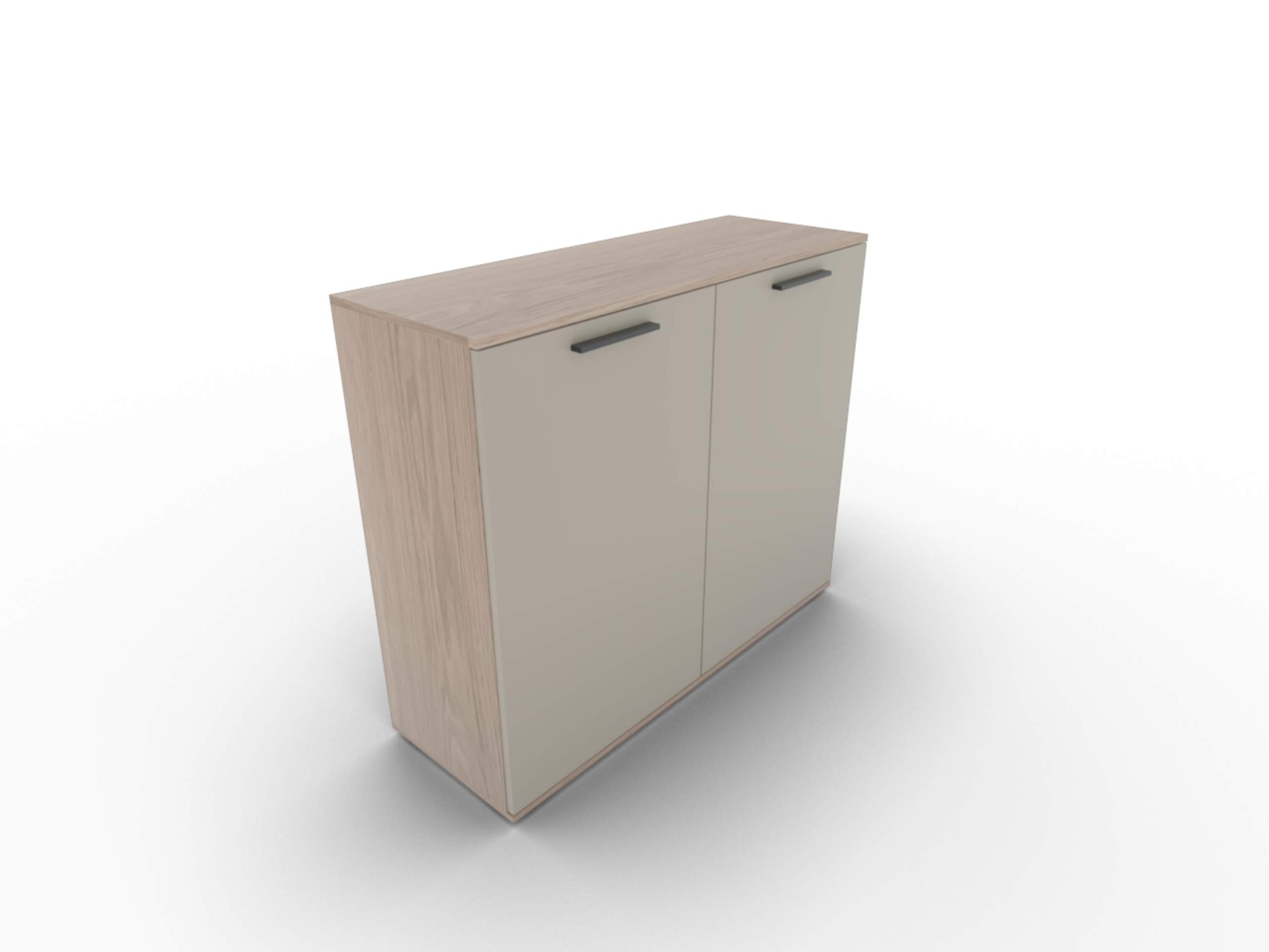 Disselkamp Cuneo Tuerenkommode 2-tuerig O-Linie_Lack Taupe