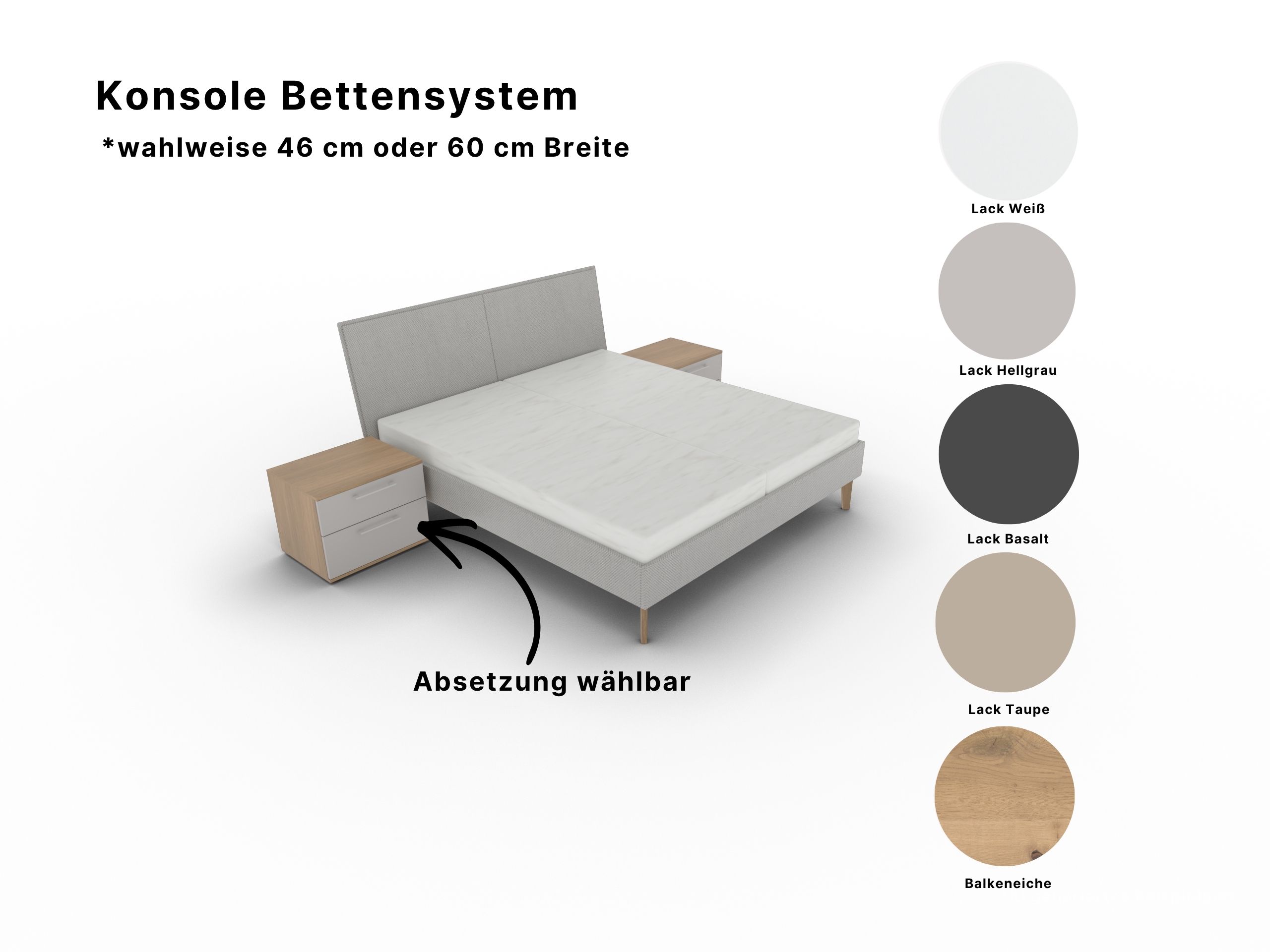 Disselkamp Bettensystem Konsole wahlweise 46cm oder 60 cm