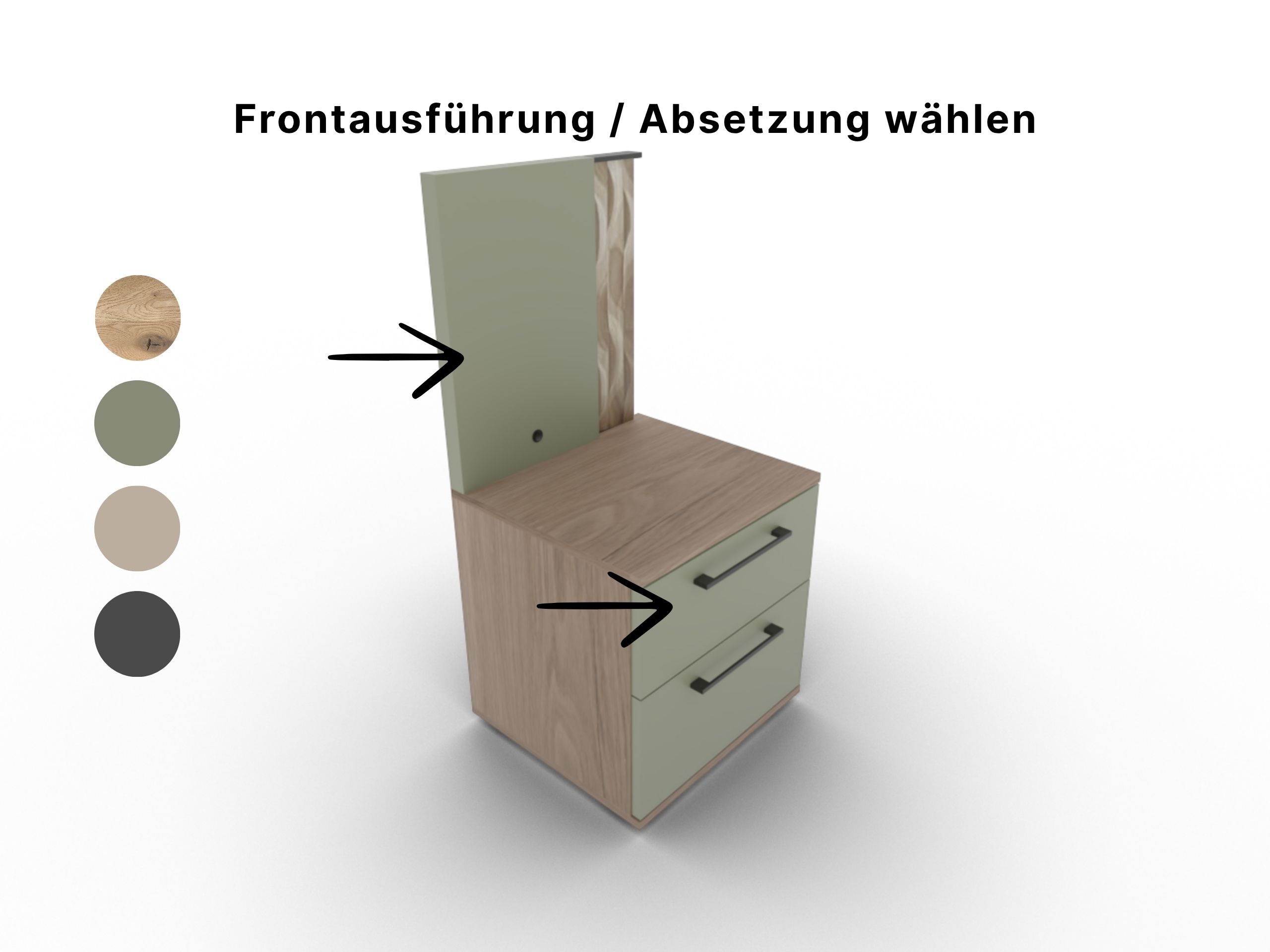 Disselkamp Callao Konsole 2 Schubkaesten Frontausfuhrung _ Absetzung wahlen