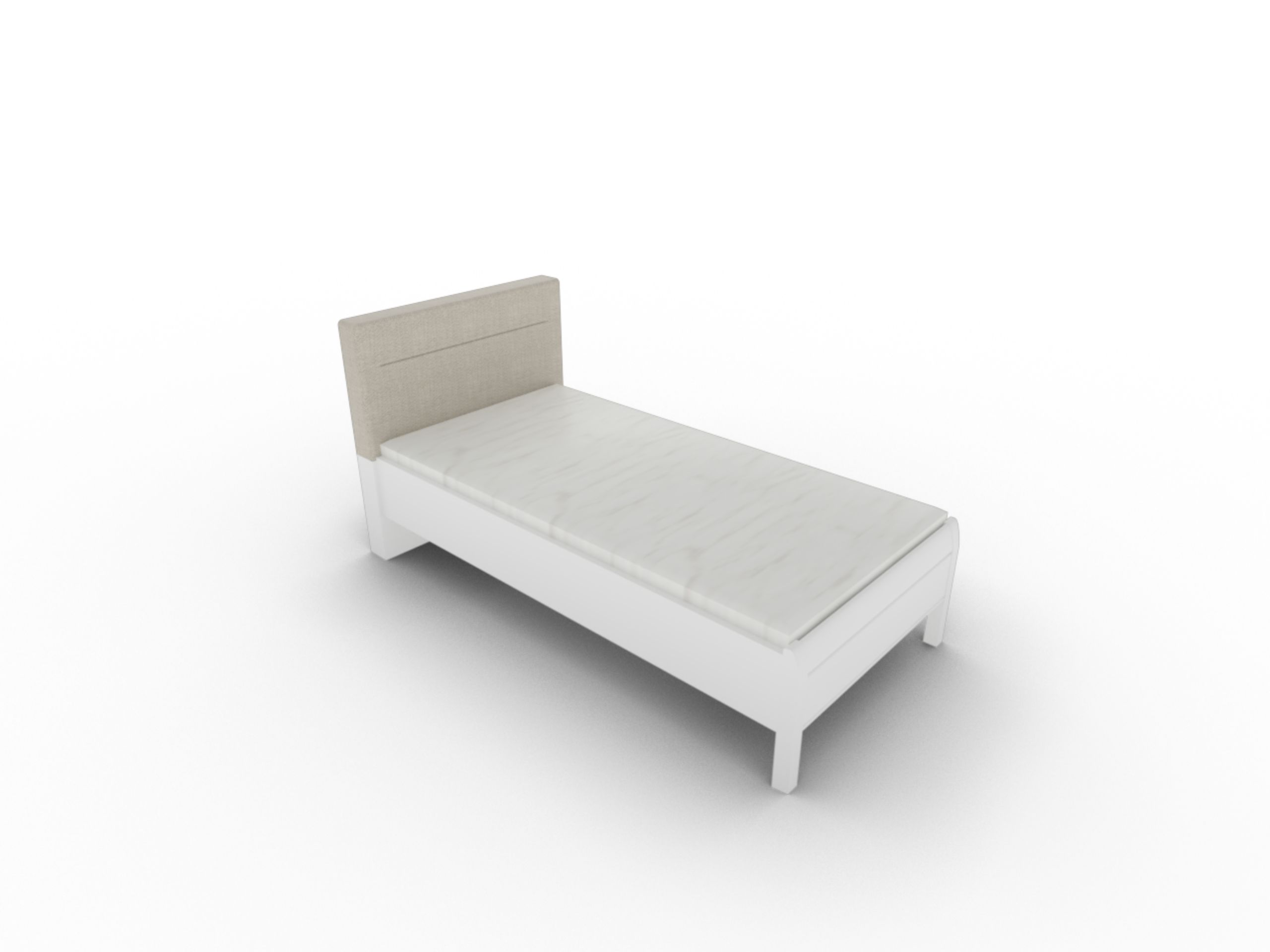 Disselkamp Comfort V Einzelbett KT Polster Linero_Lack Weiss