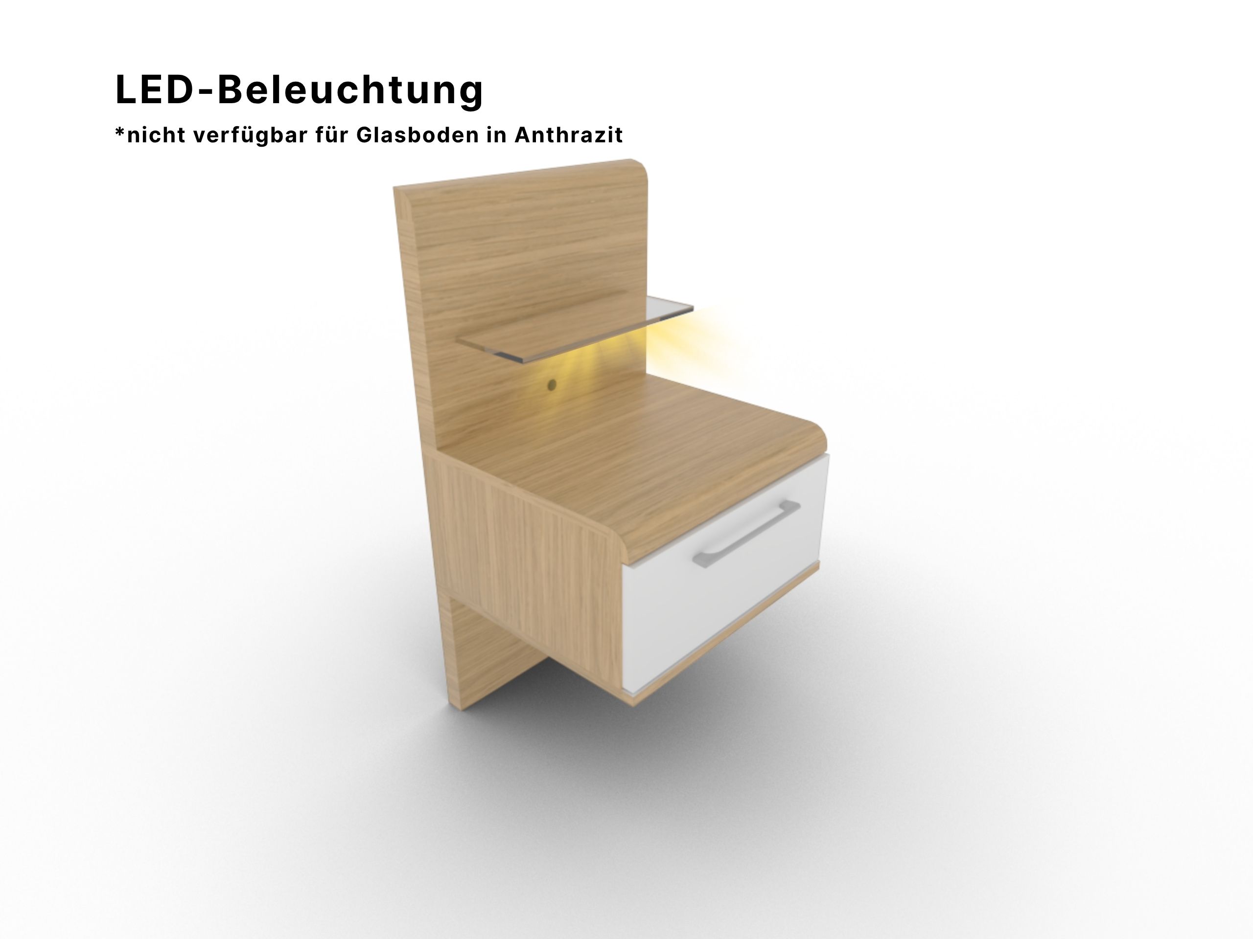 Disselkamp Comfort V Hängekonsole Wildeiche Absetzung Lack Weiss